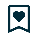 Bookmark with heart icon